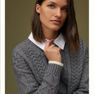 Anthropologie Central Park West Layer Cable-Knit Sweater